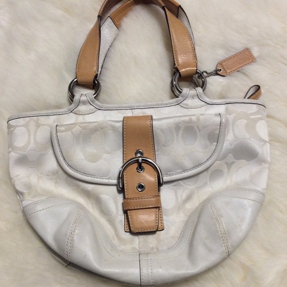 COACH White Signature C Tan Leather BAG Hangtag - Picture 5 of 10